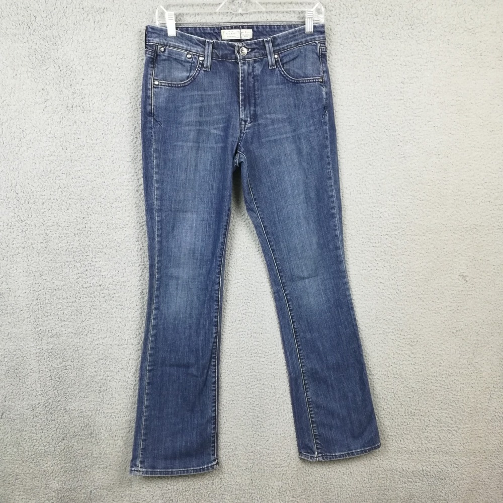 Vtg Old Navy Womens Jeans Slim Boot Cut Blue Denim Classic Mid Rise Medium 8